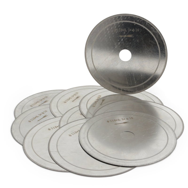 JINGLING 4.5" inch 110mm Diamond Lapidary Saw Blade Thin Rim 0.4 Arbor 5/8" Jewelry Tools for Stone Pack of 10Pcs - Image 2